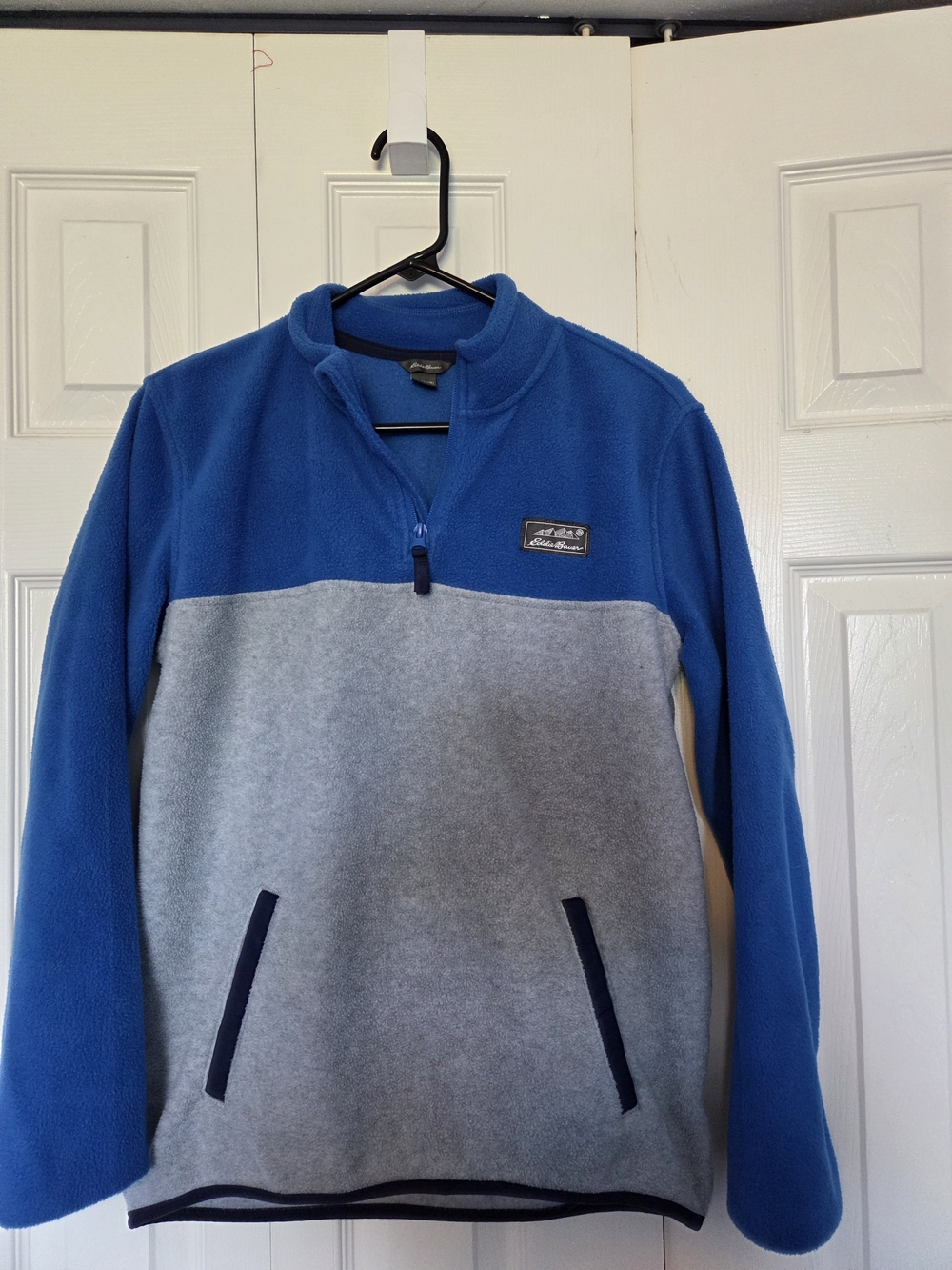 Eddie Bauer Bright Blue and Navy Trim Kids Fleece Jacket